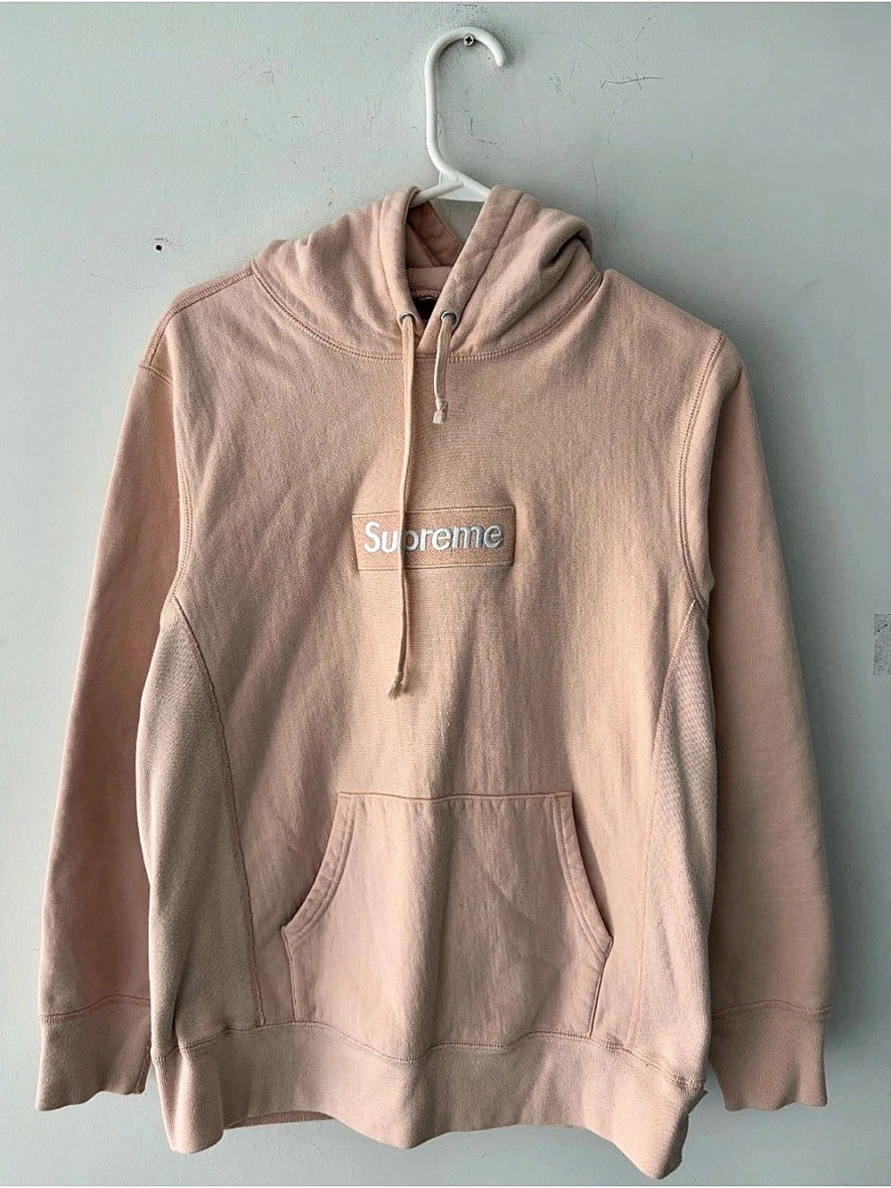 Supreme Box Logo Peach Hoodie FW16 Size M